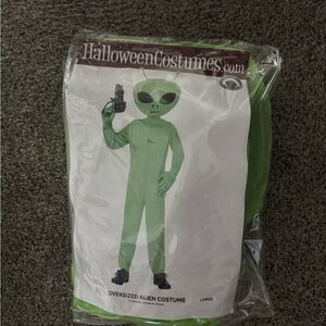 Green Alien Kids Costume kids large